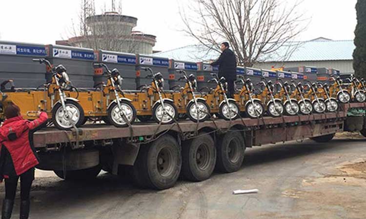 祝賀公司又走一批20臺(tái)小型沖洗車到伊川