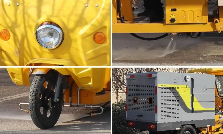 小型多功能三輪高壓清洗車(chē)BY-C7車(chē)輛配置