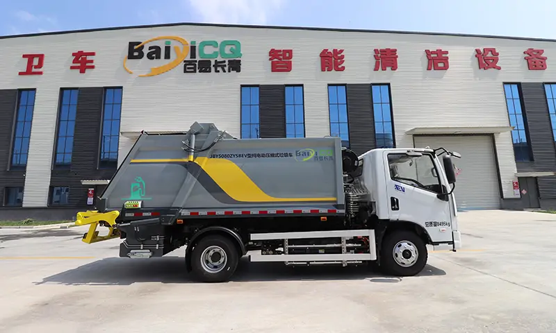 八噸新能源垃圾壓縮車-城市垃圾轉(zhuǎn)運(yùn)超級大胃王